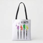 Tote Bag Brosses de peinture artistique (Devant)