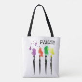 Tote Bag Brosses de peinture artistique (Dos)