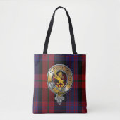 Tote Bag Broun Tartan & Badge (Devant)