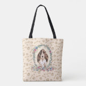 Tote Bag Brown Cocker Spaniel Chien Empreinte de patte Chie (Dos)