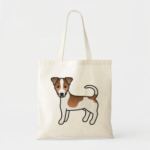 Tote Bag Brown Manteau lisse Jack Russell Terrier Cartoon C