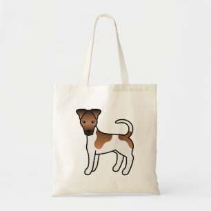 Tote Bag Brown Renard lisse Terrier mignon Cartoon Chien