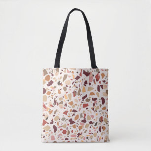 Tote Bag Brown terrazzo : vintage, motif à la mode.