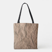 Tote Bag Brown texture de papier recyclé broyé (Dos)