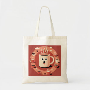 Tote Bag Brownish Cute drôle tasses de café en cartons