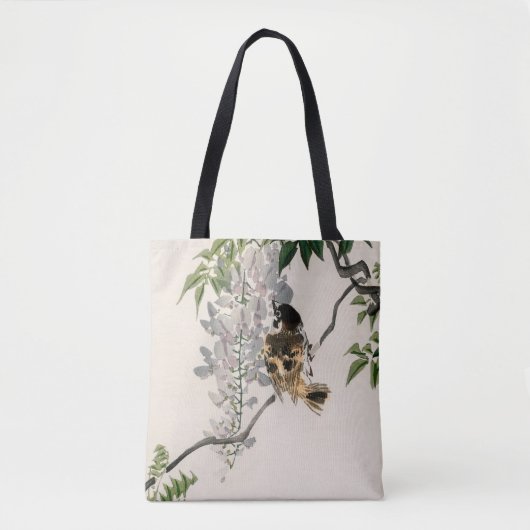 Tote Bag Bruant sur une branche par Kono Bairei (Devant)