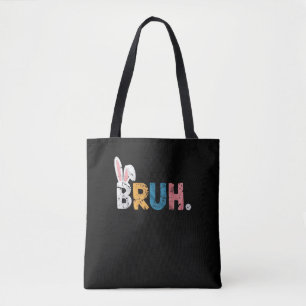 Tote Bag Bruh Bunny Pâques mignonne mème pour les enfants _