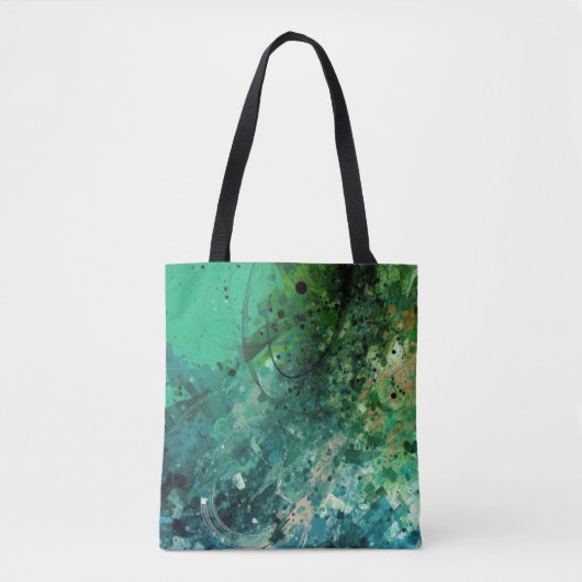 Tote Bag Bruit vert Abstrait (Devant)