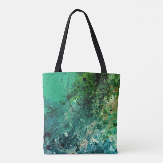 Tote Bag Bruit vert Abstrait (Dos)