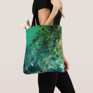 Tote Bag Bruit vert Abstrait