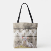 Tote Bag Brûlure d'agneau de bébé à mouton rustique (Dos)