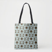 Tote Bag Brun foncé Micro Floral Vert sauge (Devant)