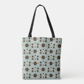 Tote Bag Brun foncé Micro Floral Vert sauge (Dos)