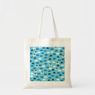 Tote Bag Brush course sans couture motif, dessiné à la main