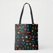 Tote Bag Brutalist HOGWARTS™ House Crests Pattern (Devant)