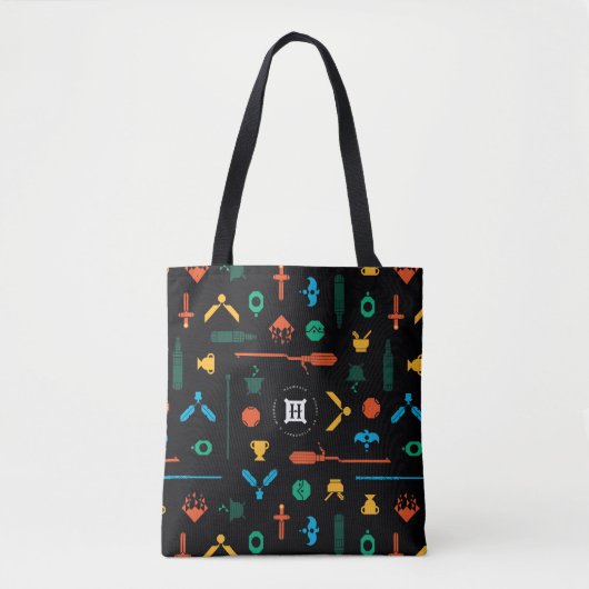 Tote Bag Brutalist HOGWARTS™ House Crests Pattern (Devant)