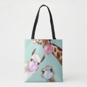Tote Bag Bubble Gum Gang en vert  (Devant)