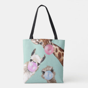 Tote Bag Bubble Gum Gang en vert 
