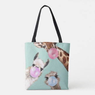 Tote Bag Bubble Gum Gang en vert