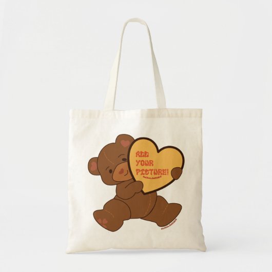 Tote Bag Bubbly mignonne Ours couleur Brown (Devant)