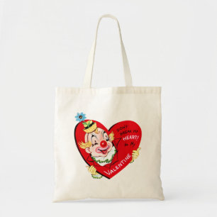Tote Bag Budget clown Heureuse Sainte-Valentin rétro