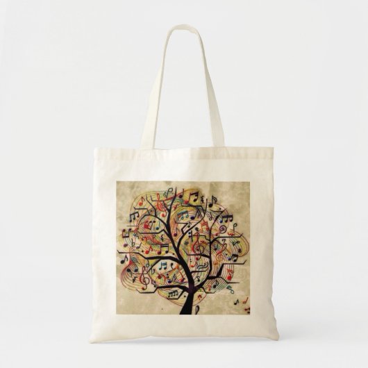Tote Bag Budget Fourre-tout d'arbre de musique (Devant)