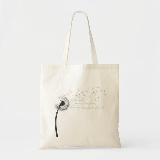 Tote Bag Budget Fourre-tout d'inspiration de pissenlit (Devant)