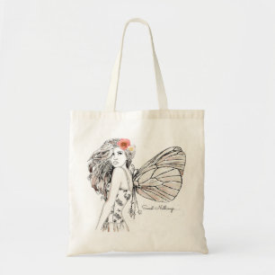 Tote Bag Budget Fourre-tout - fée d'ombre avec la fleur
