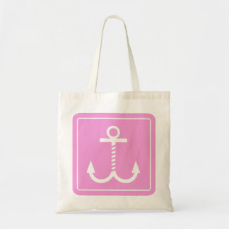 Tote Bag Budget parti Fourre-tout d'Ancres - rose et blanc