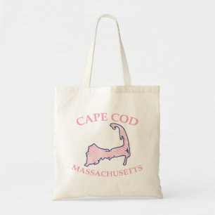 Tote Bag Budget Silhouette de Cape Cod Pink Preppy