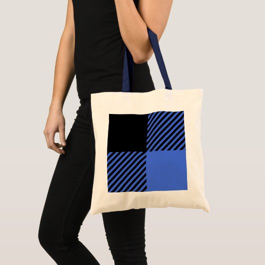 Tote Bag Buffalo Check Blue & Black Lumberjack Plaid Decor (Devant (produit))