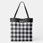 Tote Bag Buffalo Check noir et blanc (Dos)