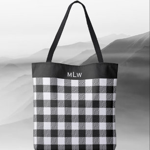 Tote Bag Buffalo Check noir et blanc