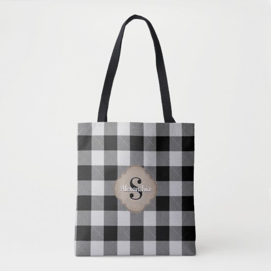 Tote Bag Buffalo Check Rustic Country Chic (Devant)