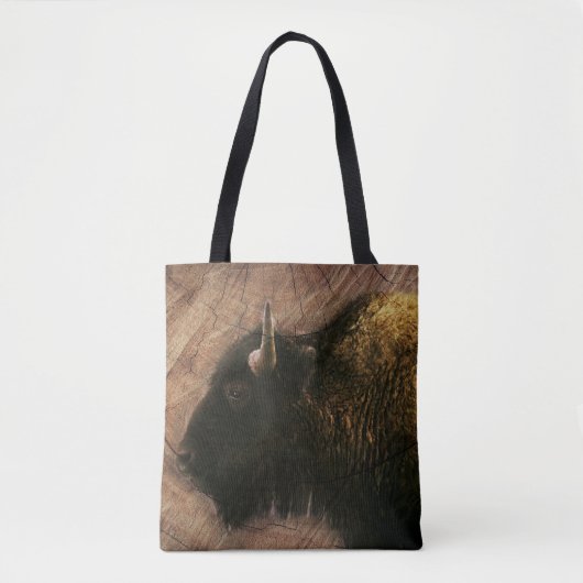 Tote Bag Buffalo de bison de bois (Devant)