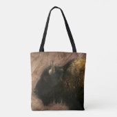 Tote Bag Buffalo de bison de bois (Dos)
