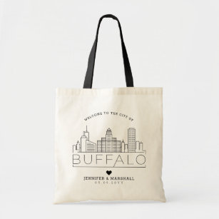 Tote Bag Buffalo, Mariage de New York   Skyline stylisée