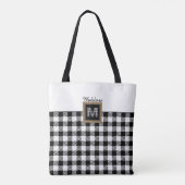 Tote Bag Buffalo noir et blanc plaqué Monogramme classique (Dos)