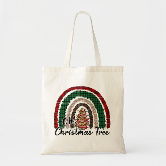 Tote Bag Buffalo Plaid & Empreinte de léopard Rainbow (2) (Devant)