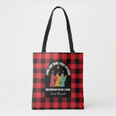 Tote Bag Buffalo Plaid Wise Men Custom Noël chrétien (Devant)