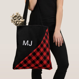 Tote Bag Buffle rouge/noir personnalisé plaqué