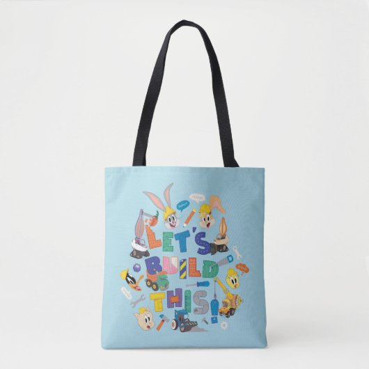 Tote Bag BUGS BUNNY BUILDERS™| Collage "Construisons Cela" (Devant)