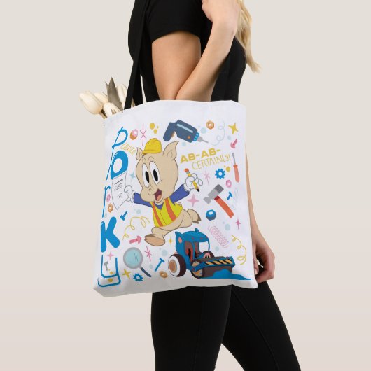 Tote Bag BUGS BUNNY BUILDERS™| Porky Pig Work Tools (De près)