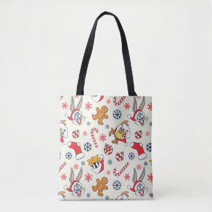 Tote Bag BUGS BUNNY™, DAFFY DUCK™ & Lola Motif de Noël