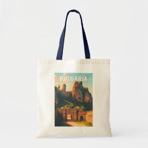Tote Bag Bulgarie Illustration Voyage Art Vintage