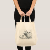 Tote Bag Bull Elk et Fox (Devant (produit))