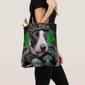 Tote Bag Bull Terrier Chien Conduite Vélo St. Patrick's Day (De près)