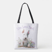Tote Bag Bull Terrier Chien Maman Florale (Dos)