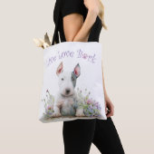 Tote Bag Bull Terrier Chien Maman Florale (De près)