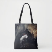 Tote Bag Bull Terrier Halloween effroi (Devant)